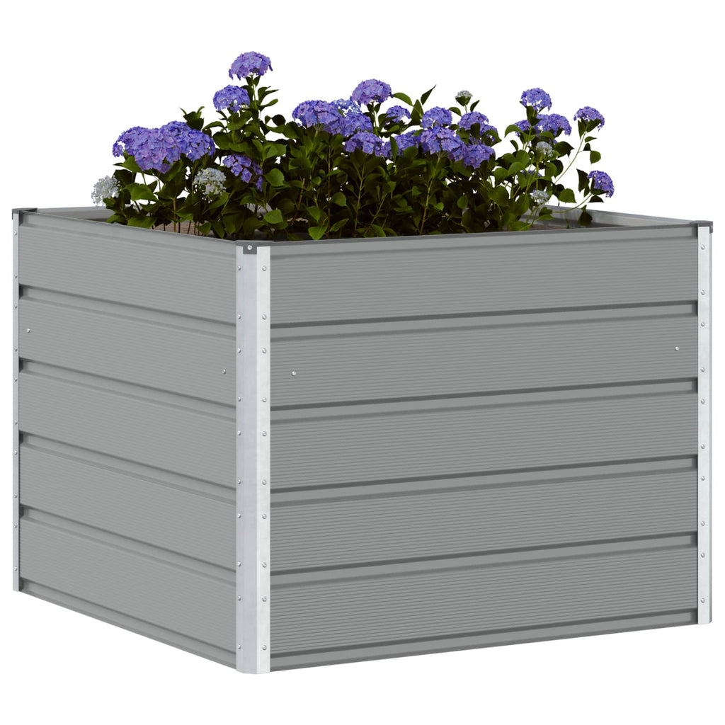Fioriera Grigio chiaro 100 x 100 x 75 cm Acciaio