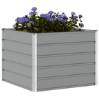Fioriera Grigio chiaro 100 x 100 x 75 cm Acciaio