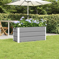 Fioriera Grigio chiaro 100 x 40 x 45 cm Acciaio