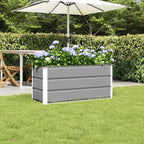 Fioriera Grigio chiaro 100 x 40 x 45 cm Acciaio