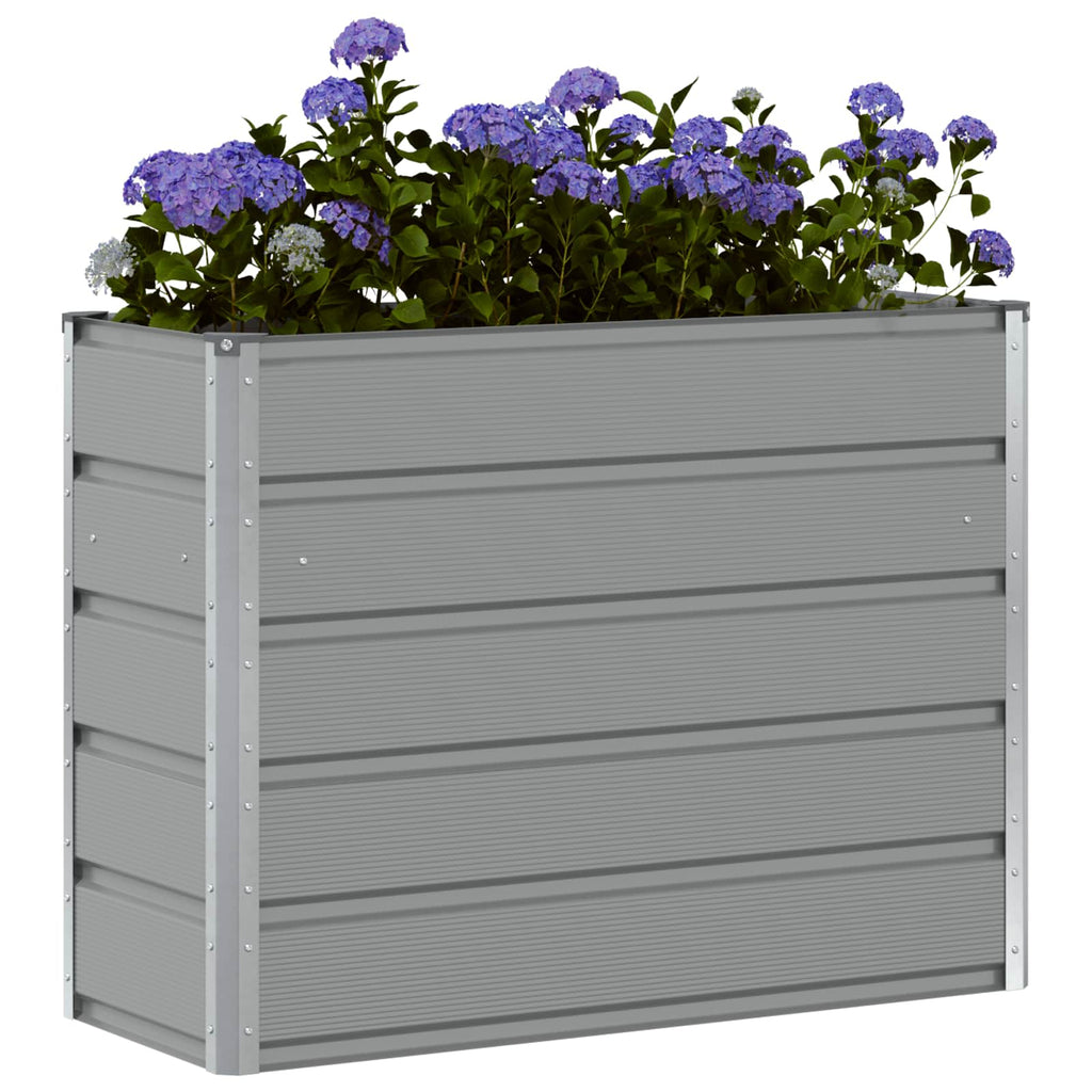 Fioriera Grigio chiaro 100 x 40 x 75 cm Acciaio