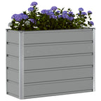 Fioriera Grigio chiaro 100 x 40 x 75 cm Acciaio