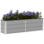Fioriera Grigio chiaro 160 x 40 x 45 cm Acciaio