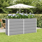 Fioriera Grigio chiaro 160 x 40 x 75 cm Acciaio