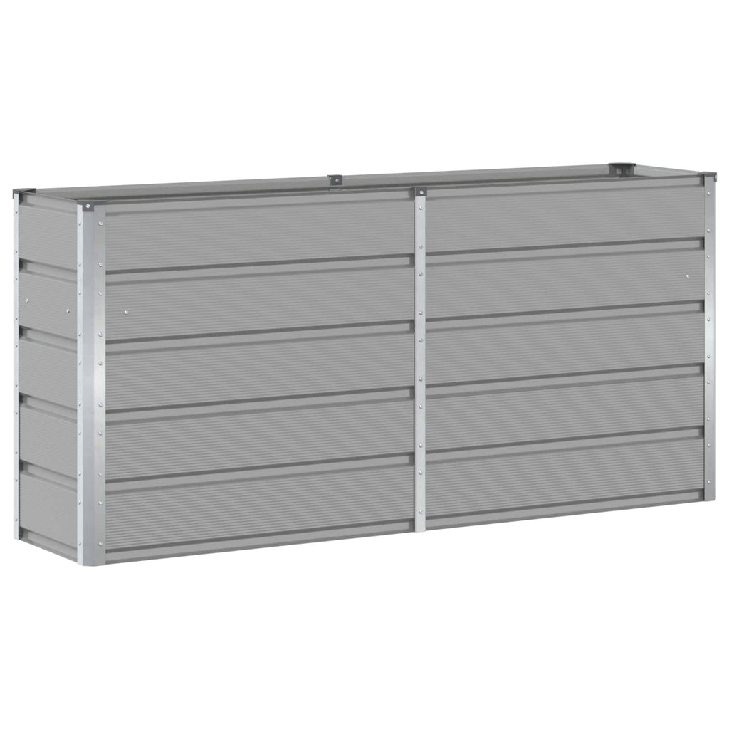 Fioriera Grigio chiaro 160 x 40 x 75 cm Acciaio