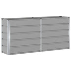 Fioriera Grigio chiaro 160 x 40 x 75 cm Acciaio