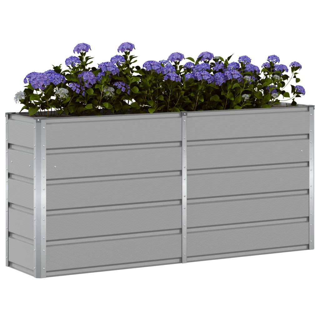 Fioriera Grigio chiaro 160 x 40 x 75 cm Acciaio
