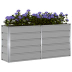 Fioriera Grigio chiaro 160 x 40 x 75 cm Acciaio