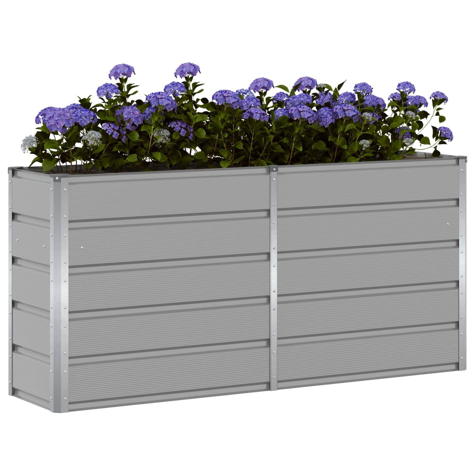 Fioriera Grigio chiaro 160 x 40 x 75 cm Acciaio