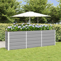 Fioriera Grigio chiaro 240 x 40 x 75 cm Acciaio