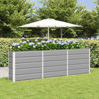 Fioriera Grigio chiaro 240 x 40 x 75 cm Acciaio
