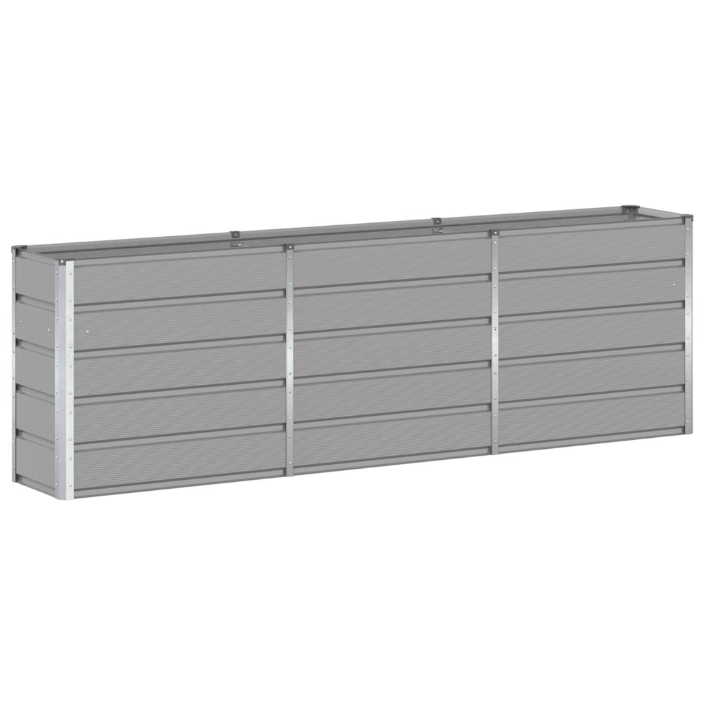 Fioriera Grigio chiaro 240 x 40 x 75 cm Acciaio