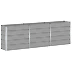 Fioriera Grigio chiaro 240 x 40 x 75 cm Acciaio