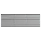 Fioriera Grigio chiaro 240 x 40 x 75 cm Acciaio