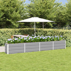 Fioriera Grigio chiaro 320 x 40 x 45 cm Acciaio
