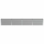 Fioriera Grigio chiaro 320 x 40 x 45 cm Acciaio