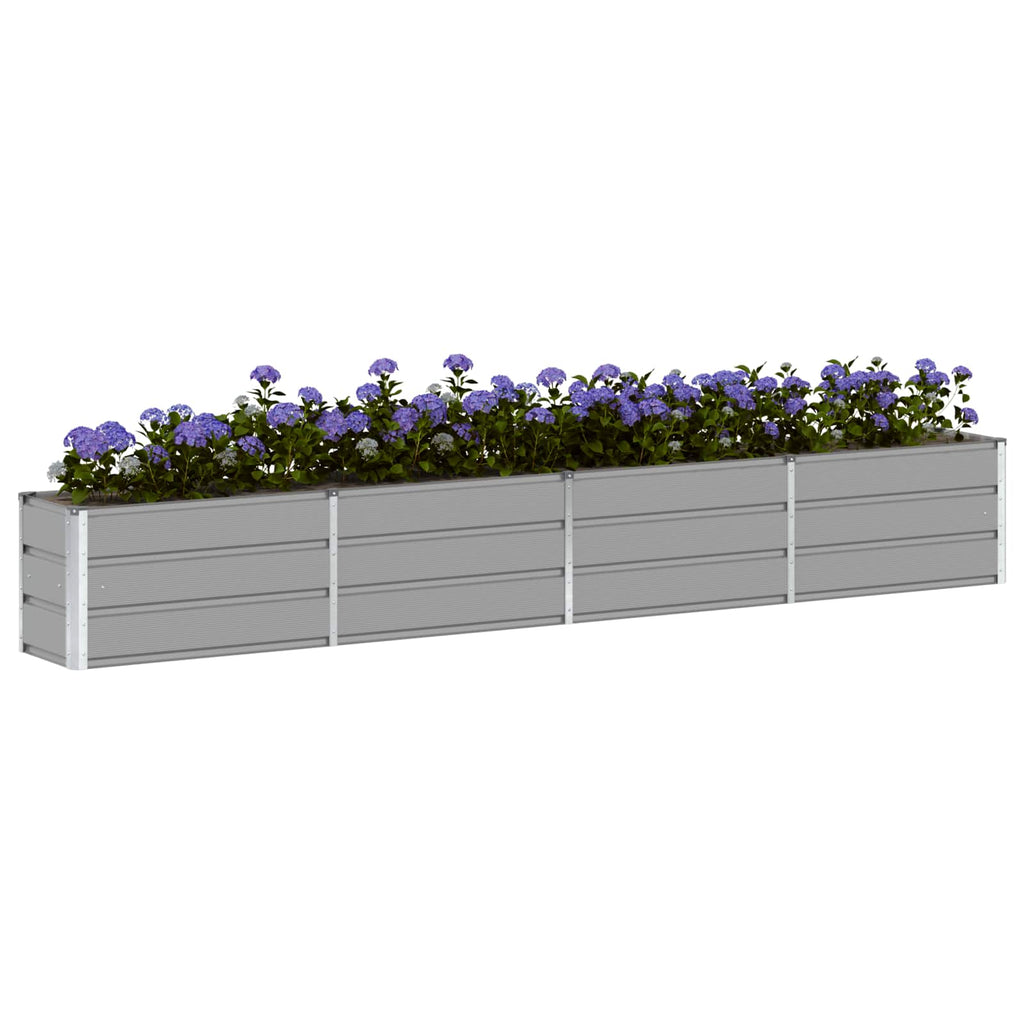 Fioriera Grigio chiaro 320 x 40 x 45 cm Acciaio