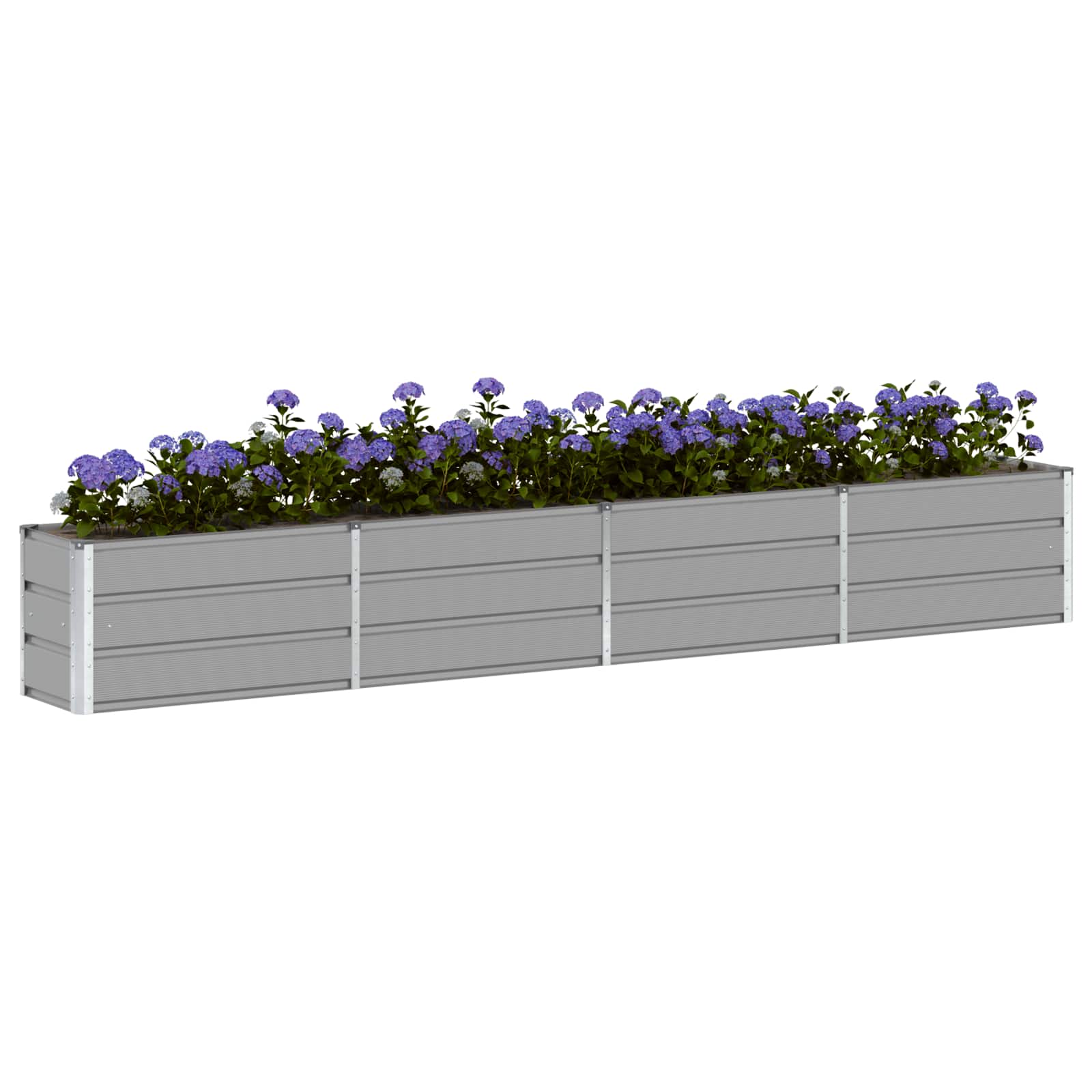 Fioriera Grigio chiaro 320 x 40 x 45 cm Acciaio