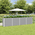 Fioriera Grigio chiaro 320 x 40 x 75 cm Acciaio