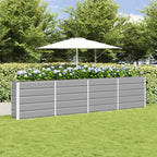 Fioriera Grigio chiaro 320 x 40 x 75 cm Acciaio