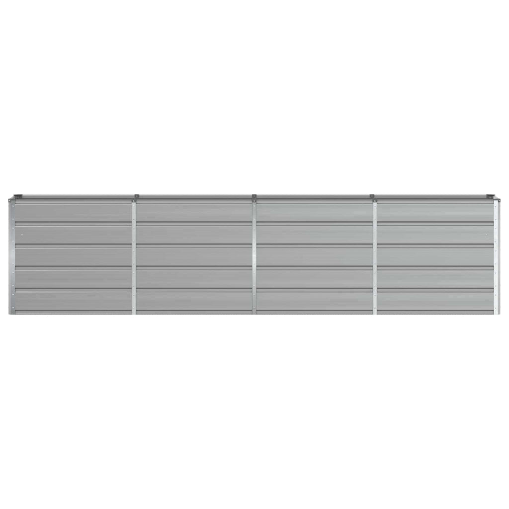 Fioriera Grigio chiaro 320 x 40 x 75 cm Acciaio