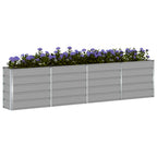 Fioriera Grigio chiaro 320 x 40 x 75 cm Acciaio