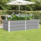 Fioriera Grigio chiaro 160 x 80 x 45 cm Acciaio