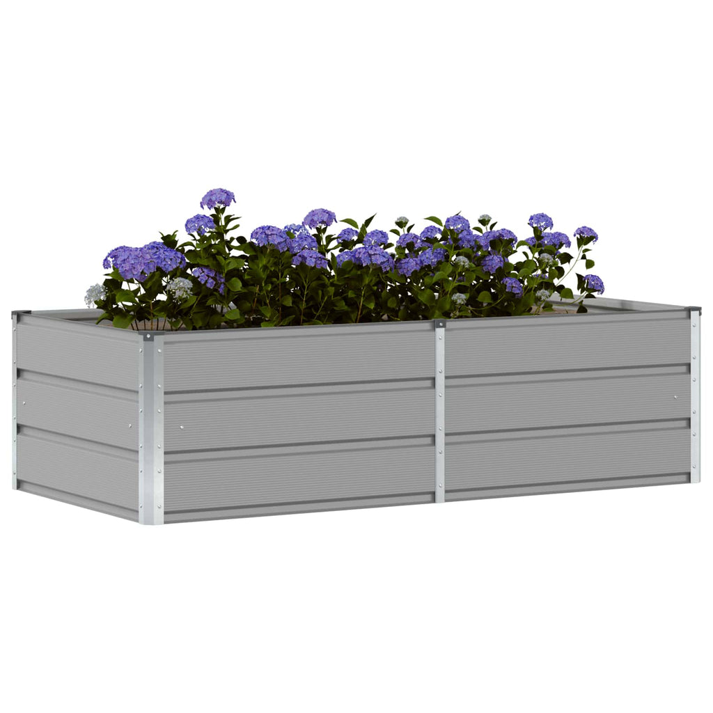 Fioriera Grigio chiaro 160 x 80 x 45 cm Acciaio
