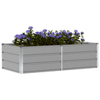 Fioriera Grigio chiaro 160 x 80 x 45 cm Acciaio