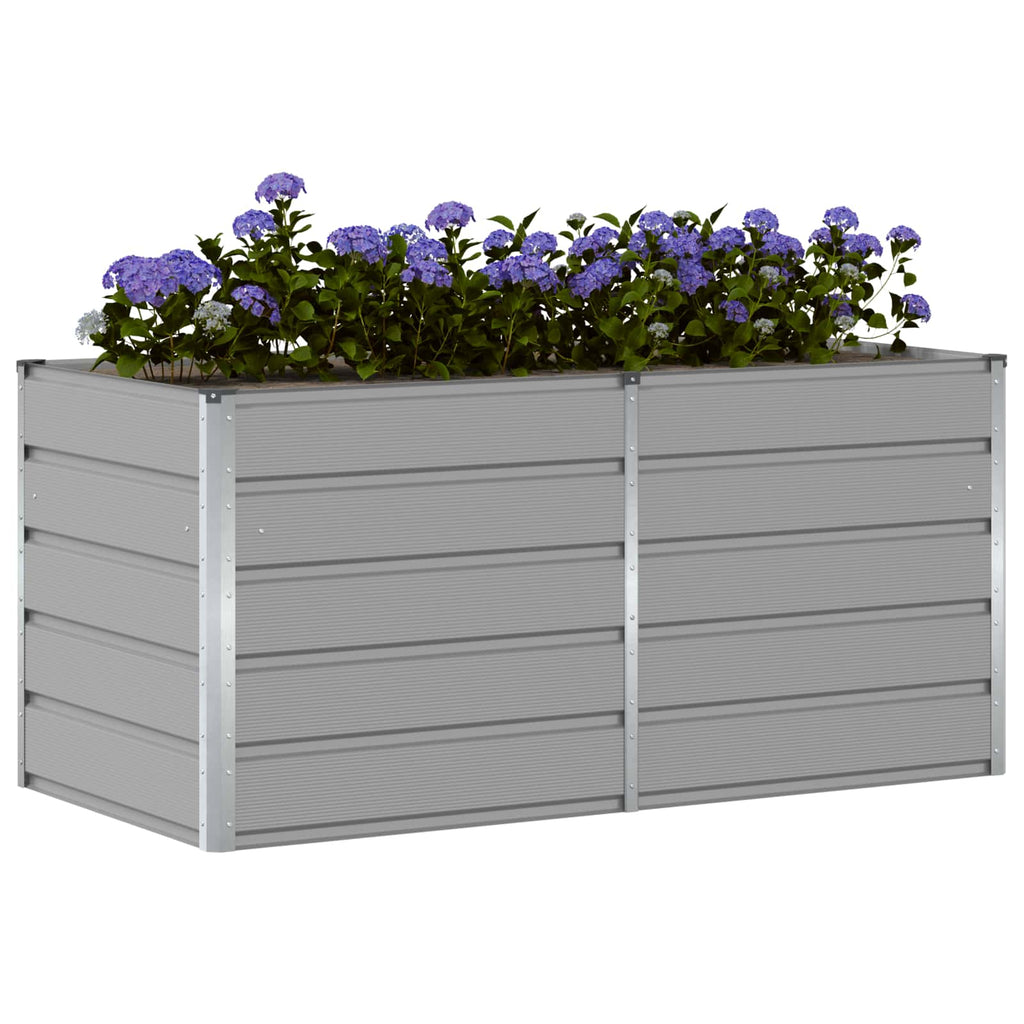 Fioriera Grigio chiaro 160 x 80 x 75 cm Acciaio