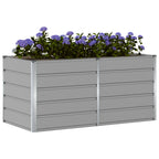 Fioriera Grigio chiaro 160 x 80 x 75 cm Acciaio