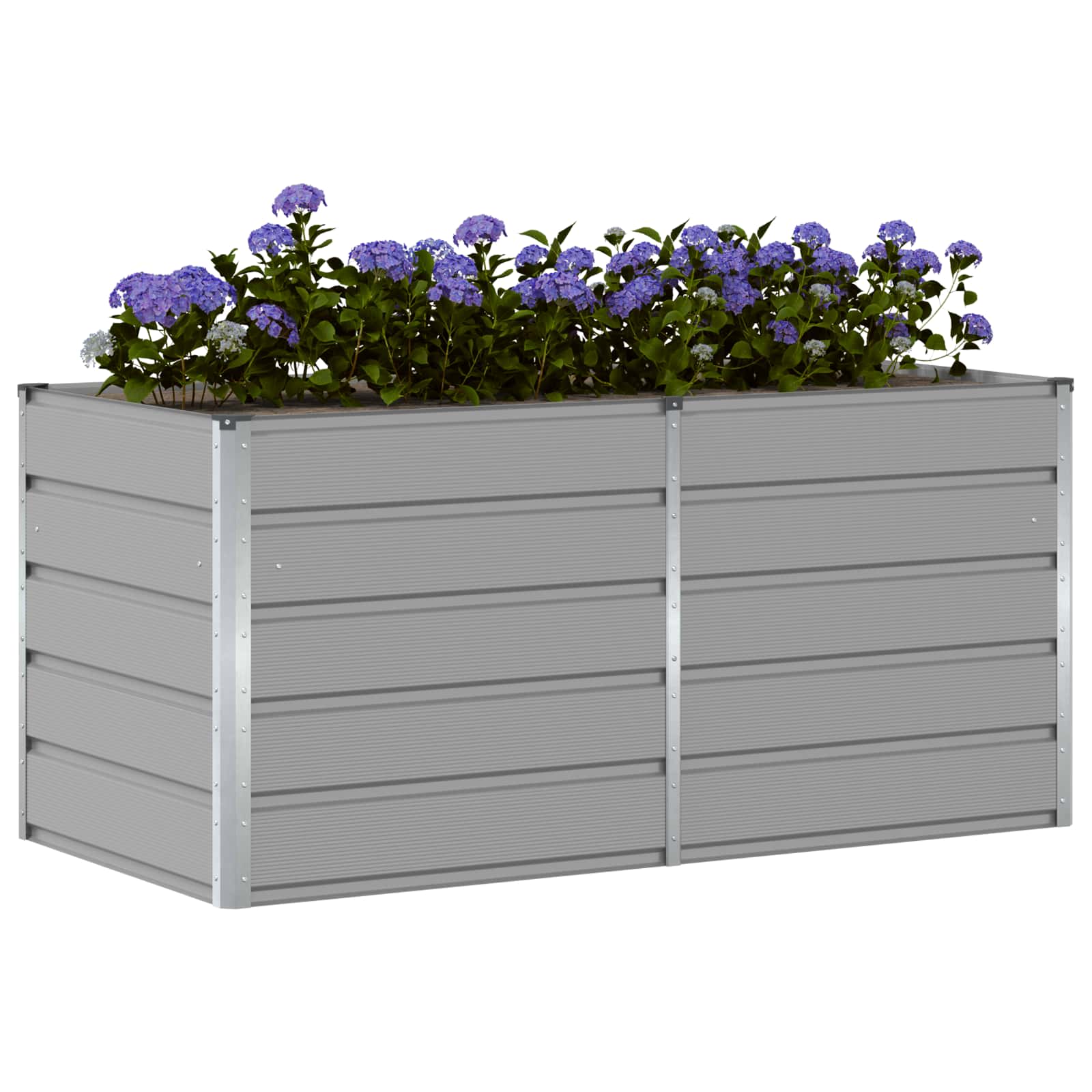 Fioriera Grigio chiaro 160 x 80 x 75 cm Acciaio