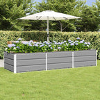 Fioriera Grigio chiaro 240 x 80 x 45 cm Acciaio