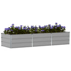 Fioriera Grigio chiaro 240 x 80 x 45 cm Acciaio