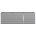 Fioriera Grigio chiaro 240 x 80 x 75 cm Acciaio