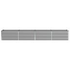 Fioriera Grigio chiaro 320 x 80 x 45 cm Acciaio