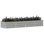 Fioriera Grigio chiaro 320 x 80 x 45 cm Acciaio