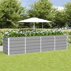 Fioriera Grigio chiaro 320 x 80 x 75 cm Acciaio