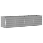 Fioriera Grigio chiaro 320 x 80 x 75 cm Acciaio