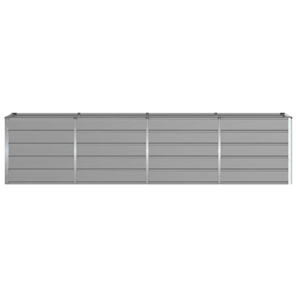 Fioriera Grigio chiaro 320 x 80 x 75 cm Acciaio