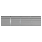 Fioriera Grigio chiaro 320 x 80 x 75 cm Acciaio