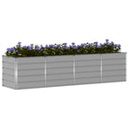 Fioriera Grigio chiaro 320 x 80 x 75 cm Acciaio