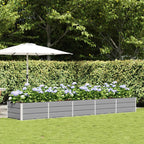 Fioriera Grigio chiaro 400 x 80 x 45 cm Acciaio