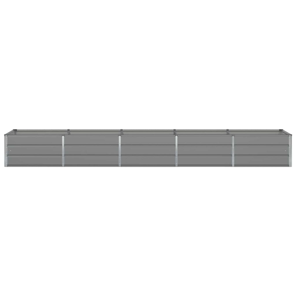 Fioriera Grigio chiaro 400 x 80 x 45 cm Acciaio