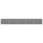 Fioriera Grigio chiaro 400 x 80 x 45 cm Acciaio