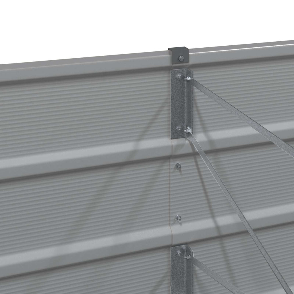 Fioriera Grigio chiaro 480 x 80 x 45 cm Acciaio