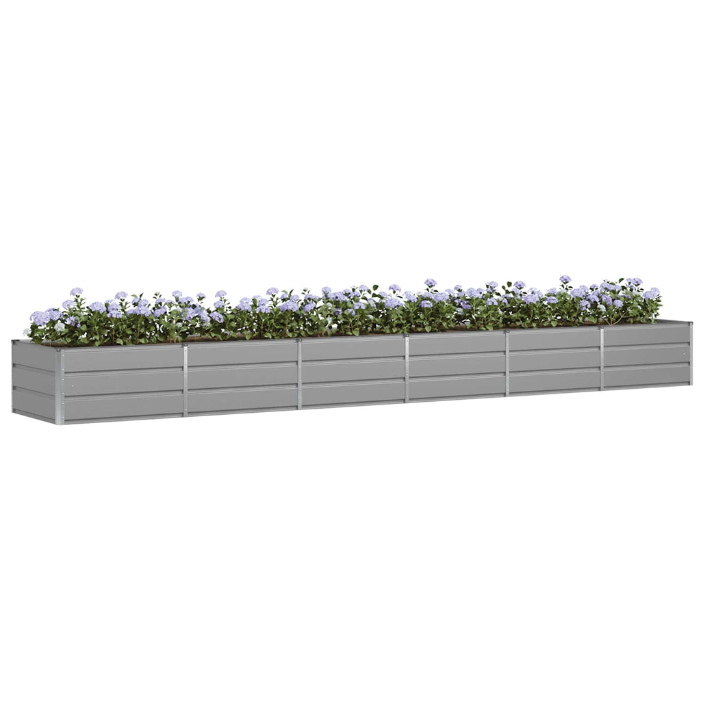 Fioriera Grigio chiaro 480 x 80 x 45 cm Acciaio