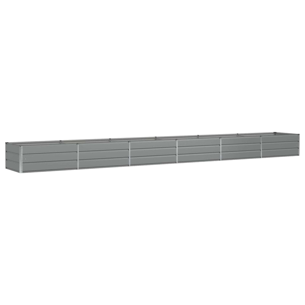Fioriera Grigio chiaro 600 x 80 x 45 cm Acciaio