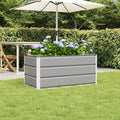 Fioriera Grigio chiaro 100 x 50 x 45 cm Acciaio zincato