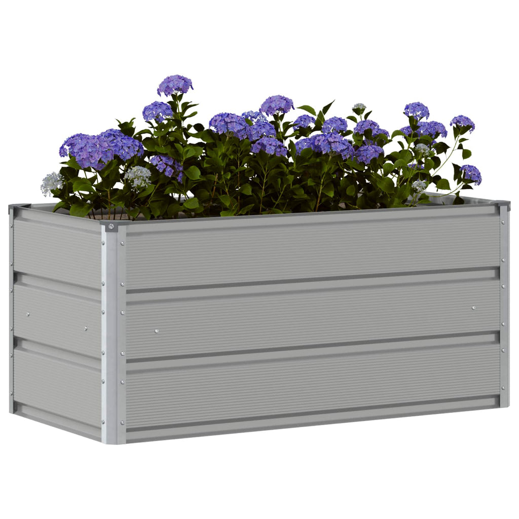 Fioriera Grigio chiaro 100 x 50 x 45 cm Acciaio zincato